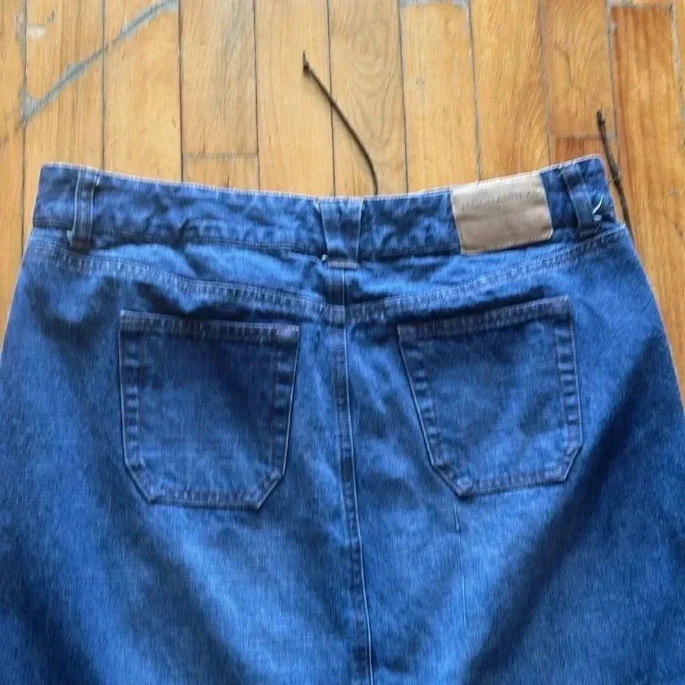 Jacob vintage y2k lace up‎ denim back slit maxi  skirt - Picture 5 of 7